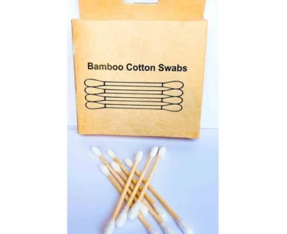 Bamboo Cotton Double Tip Earbuds / Swabs (75 Sticks / 150 swabs)