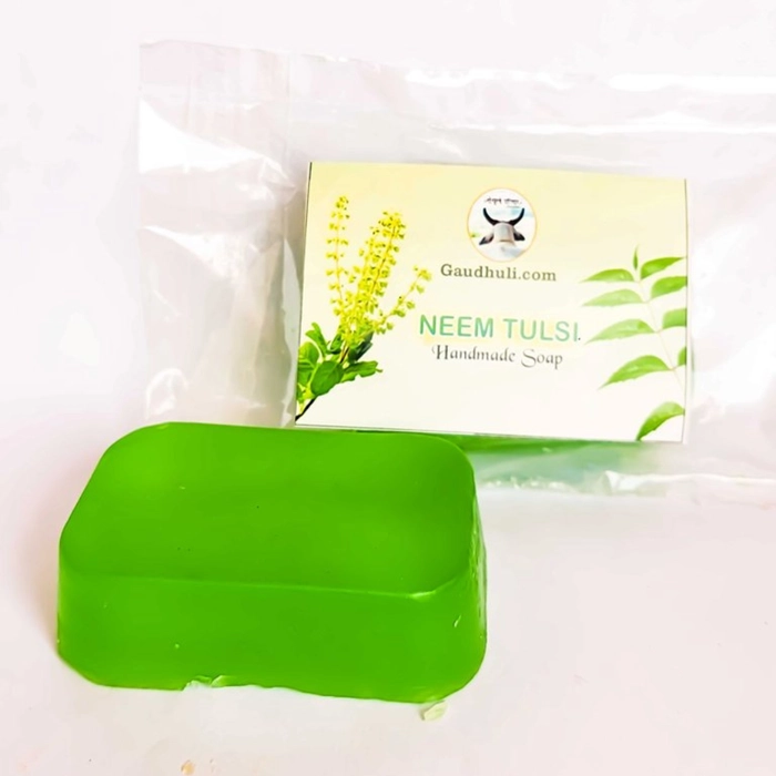 Handmade Neem Tulsi Soap / हस्तनिर्मित नीम तुलसी साबुन